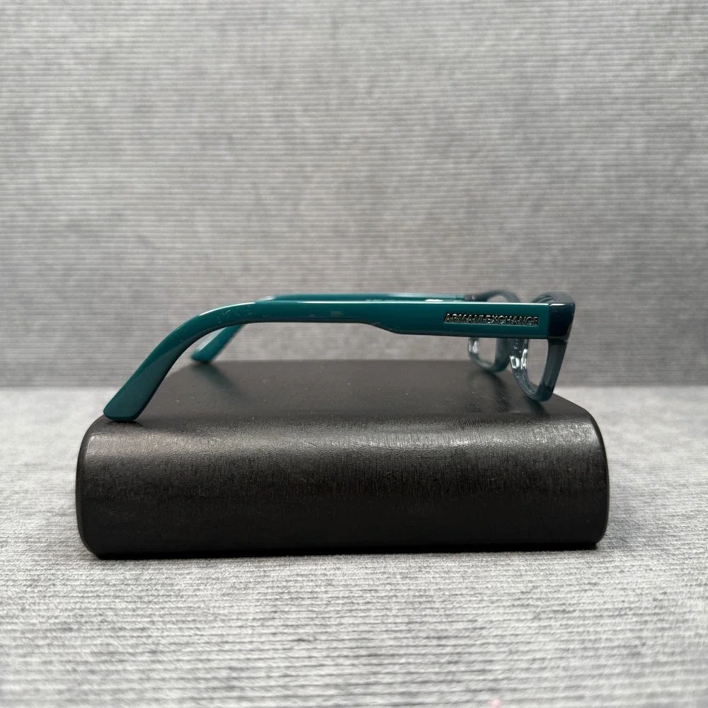 Armani Exchange AX 3017 8120 Teal Blue Rectangular Y2K Eyeglass Frames 52-16-135